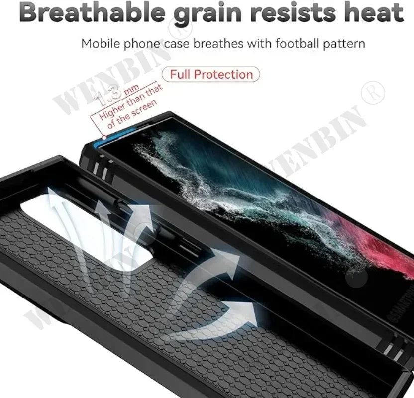 Case For Samsung S26 S25 S24 S23 Ultra Plus S25 FE A56 A36 Heavy Duty with Camera 360 Degree Rotate Kickstand Shockproof Cover