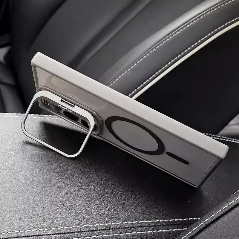 For Magsafe Hidden Holder Clear Case For Samsung Galaxy S26 S25 S24 Ultra Plus S23 FE Shockproof Magnetic Wirelesss Charge Cover