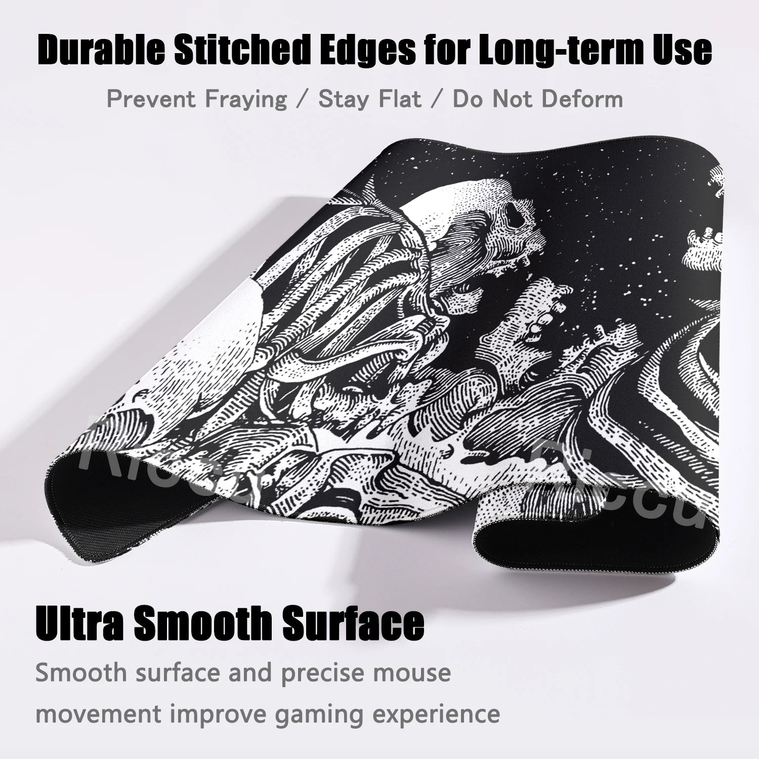Black White Skull Gaming Mouse Pad Large Mousepad XXL Table Mat Anti-slip Keyboard Accessories Office Laptop Desk Mats Gamer Rug