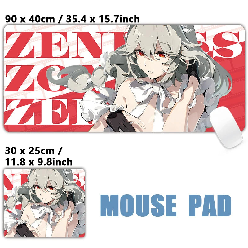 ZZZ Gaming Hoshimi Miyabi Ye Shunguang Mouse Pad Evelyn Ellen Zenless Zone Zero Keyboard Desk Mats XXL Anime Girls Mousepad