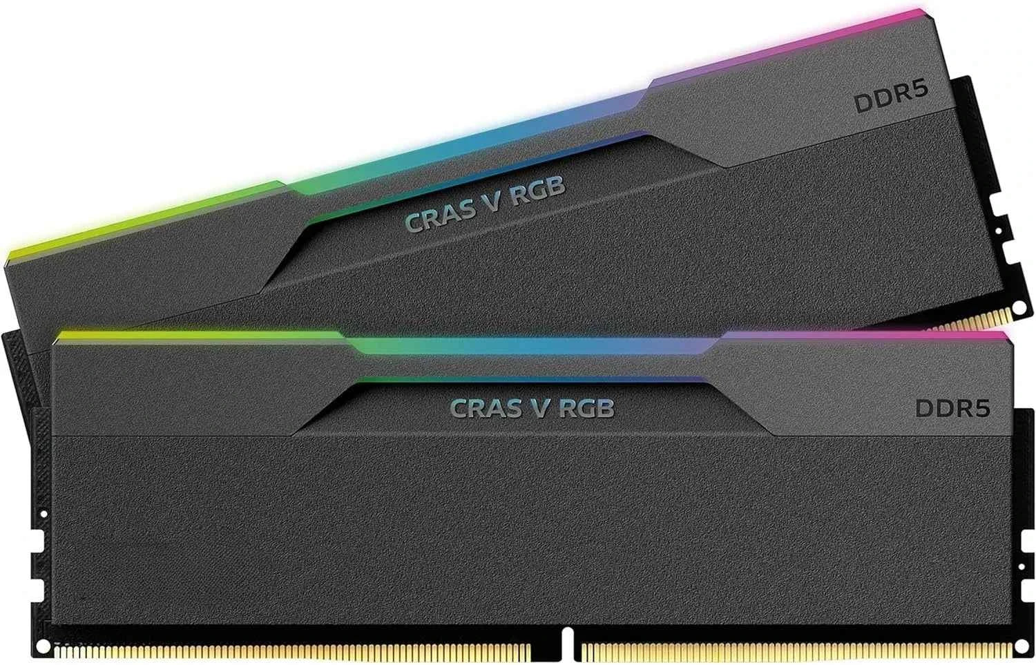 CRAS V RGB DDR5 64GB (2x32GB) 6000MHz CL30 A-DIE 1.35V Gaming Desktop Ram Memory SK Hynix Chip XMP 3.0 / AMD Expo Ready - Black