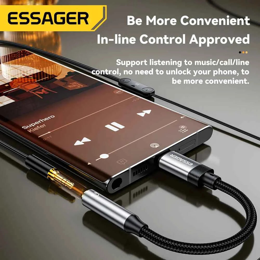 Essager Type-C to 3.5mm Audio Adapter