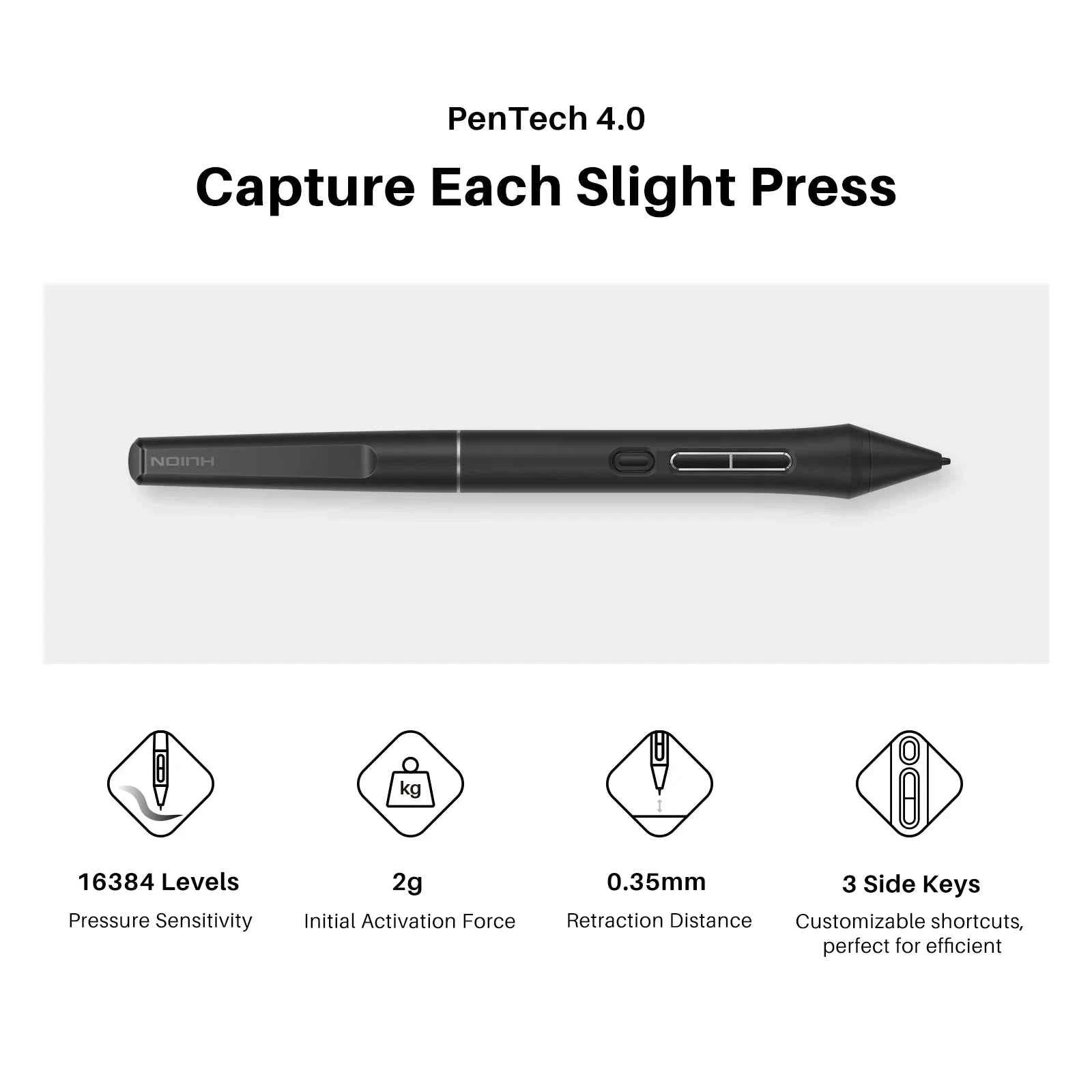 Huion Kamvas 16 (Gen 3) Graphics Tablet 15.8 Inch Display 2.5K QHD Screen with Dual Dials PenTech 4.0 Stylus 16K Levels Pressure
