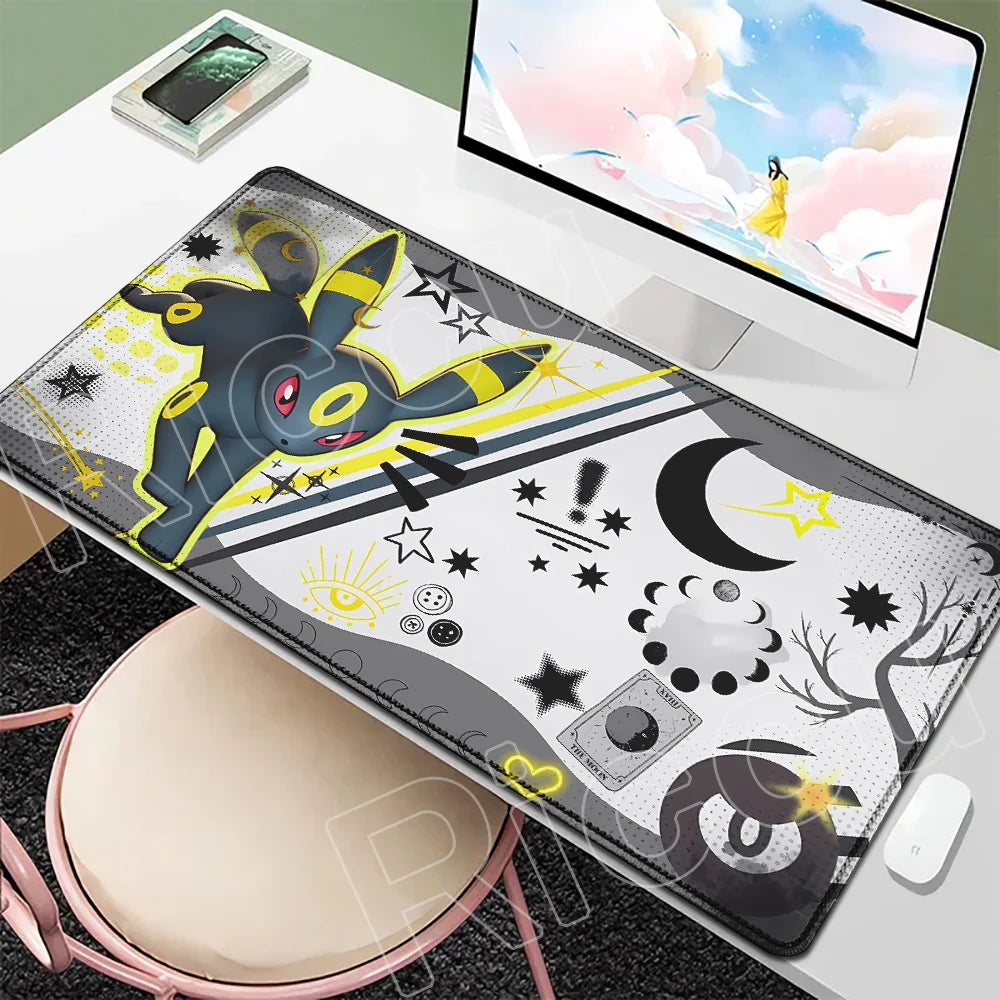 P-Pokemons Sylveon Eevee Mousepad Mouse Pad Large Gamer XXL Pc Keyboard Desk Mouse Mat Carpet Rubber Tapis Souris Gaming Notbook