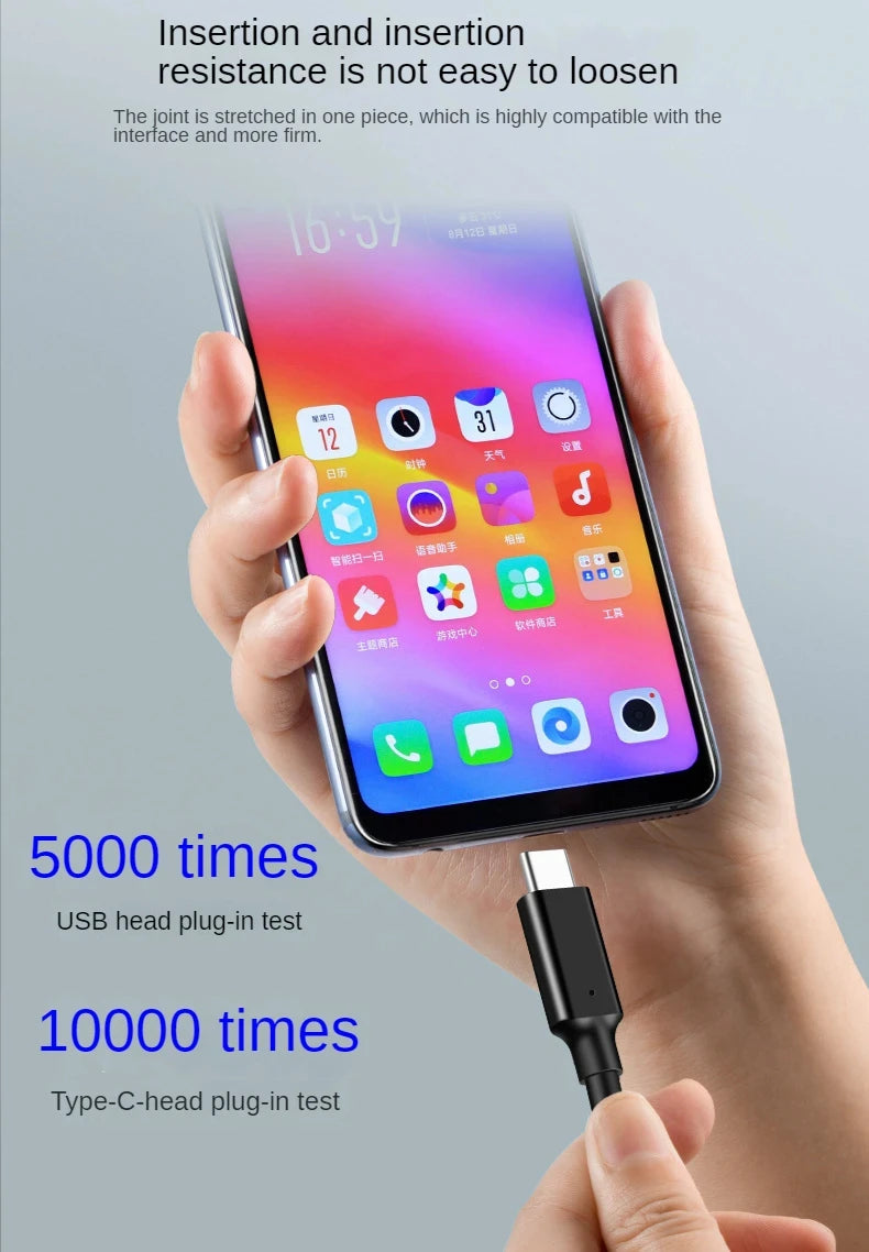 USB3.2 10Gbps Cable USB Type A to USB C 3.2 Gen2 Cable Data Transfer USB C SSD Hard Disk Cable 3A 60W QC 3.0 Fast Charging 1m 2m