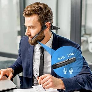 eppfun Open Ear Air Conduction Bluetooth Headphones, aptX-LL  Boom Microphone and Mute Button, , for Driving, Phone Call, Office