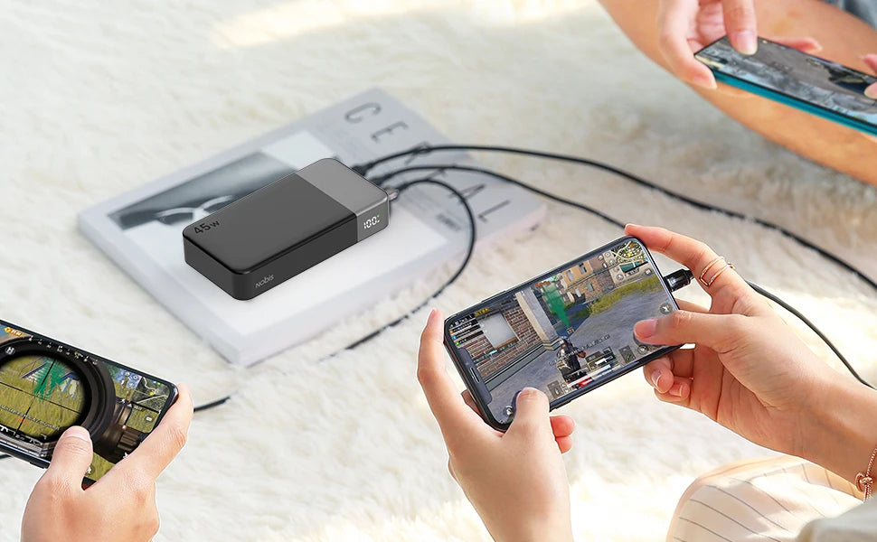 45W 20000mAh Portable Charger, Power Bank Fast Charging, Battery Pack with C to C Cable, Battery Bank with Digital Display for Phone Android Laptop
