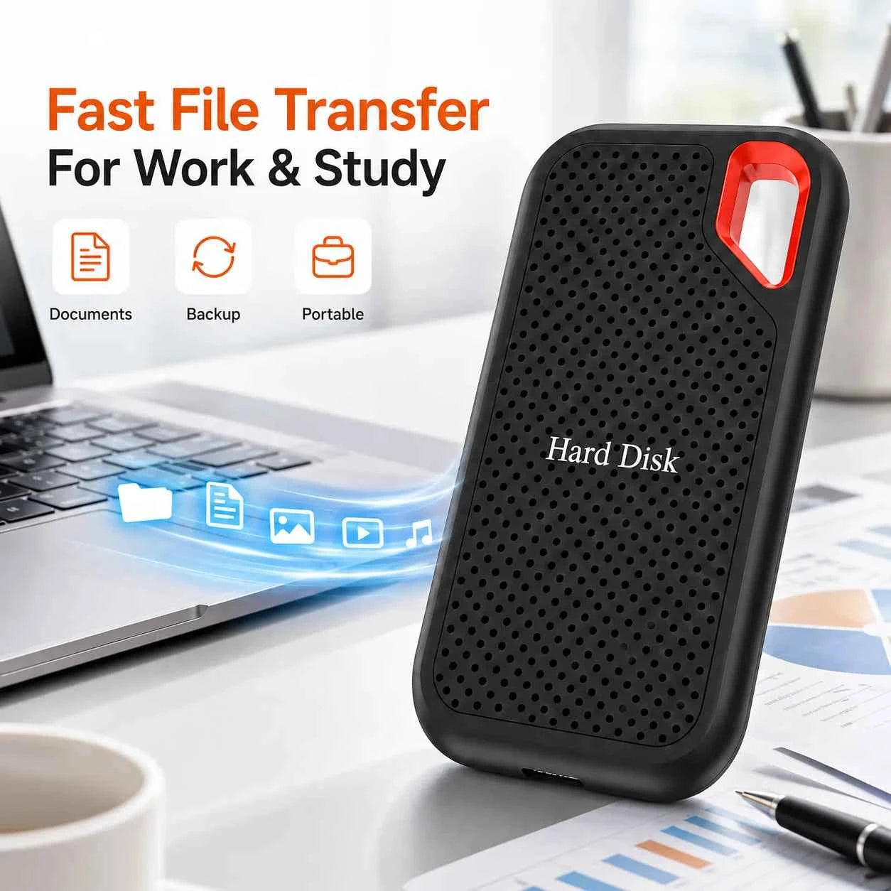 External Portable SSD 1TB Solid State Hard Drive 2TB Reliable Data Storage Disk for  PC/Mac/Phone