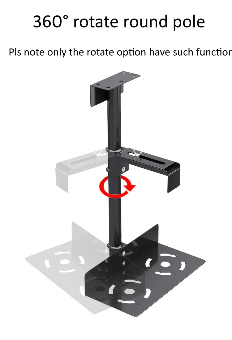 CP-02 30kg Computer CPU Stand Mainframe Hanger Host Box Stand Universal PC Case Holder Under Desk Wall Side width height Adjust
