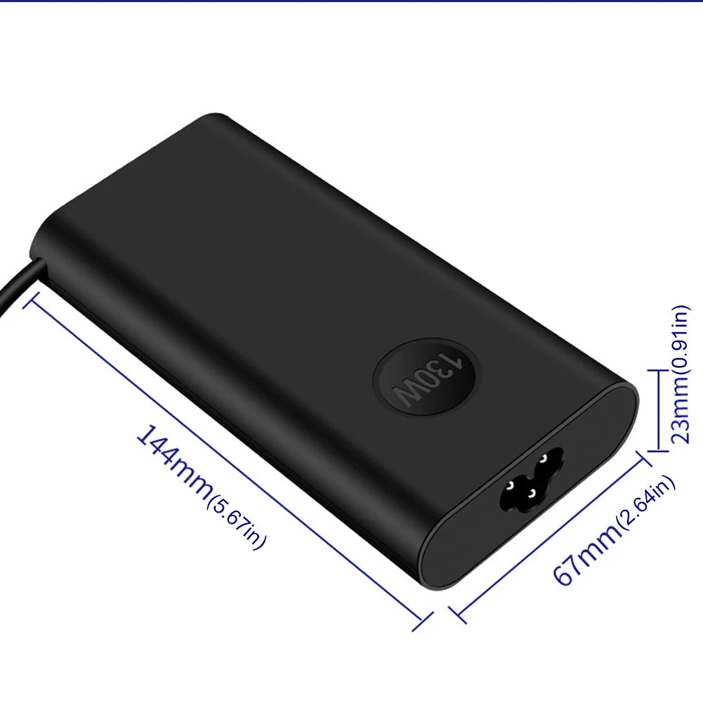 130W USB-C Type C AC Laptop Adapter Power Charger 20V 6.5A for Dell XPS 15 9500 9510 9520 for Dell XPS 17 9700 9710 9720 9730