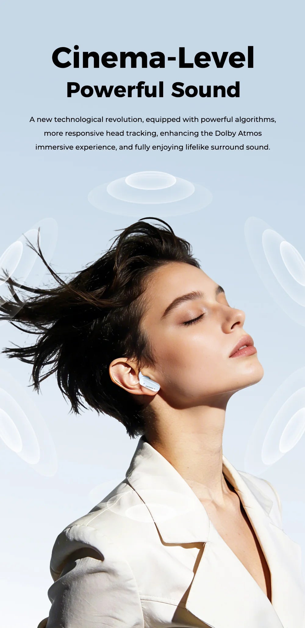 MINISO MS119 Wireless Bluetooth Earphones Ai Translator Headphones Low latency Earbuds 50Hrs Playback More Comfortable to wear