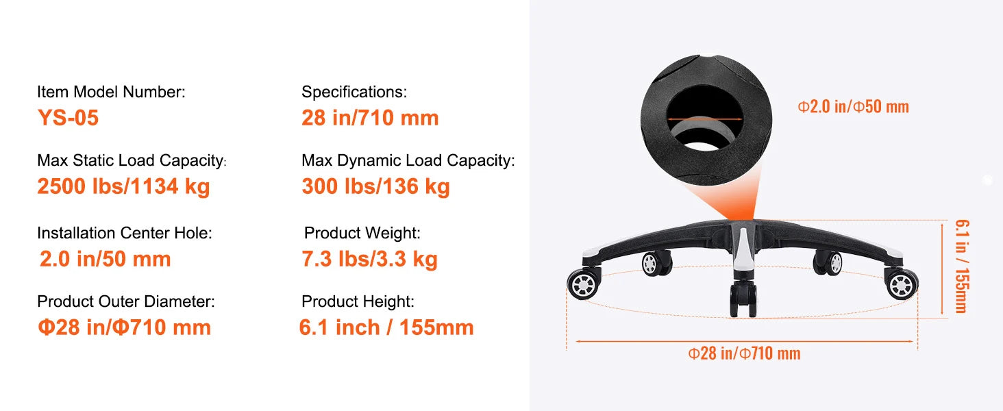 SucceBuy Office Chair Base Replacement 28