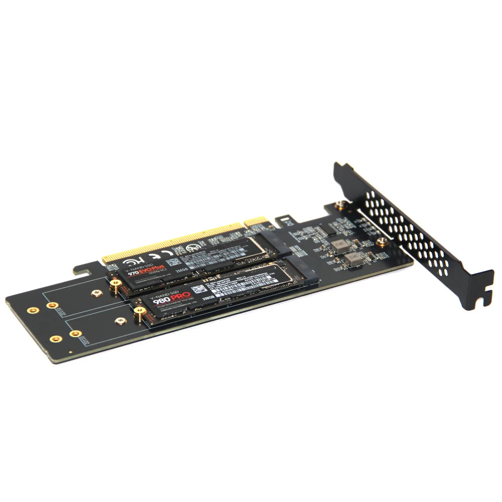 PCle4.0 X16 to 4xNVME M.2 Expansion Card M.2 SSD GEN4 PCIe4.0 PC Motherboard X1 X4 X8 X16 Expansion Card For 2230 2242 2260 2280