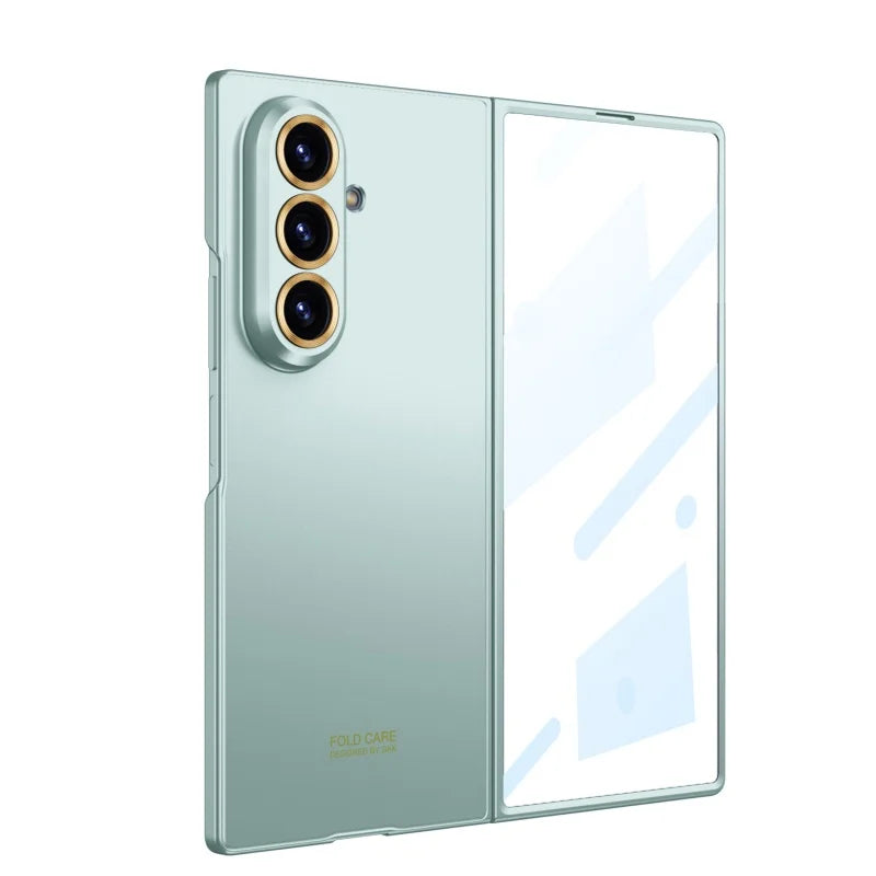Luxury Fashionable Ultra-thin Phone Case For Samsung Galaxy Z Fold 7 6 5G With Screen Glass Protect Film Matte Protector Cover