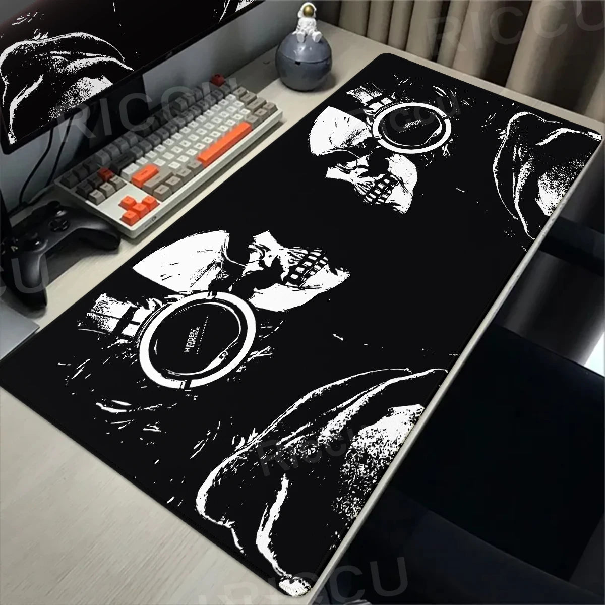 Black White Skull Gaming Mouse Pad Large Mousepad XXL Table Mat Anti-slip Keyboard Accessories Office Laptop Desk Mats Gamer Rug