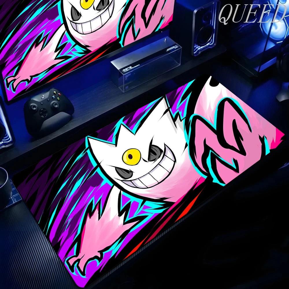 Anime P-Pokemons Xxl Mousepad Kawaii G-gengar Mouse Pad Gaming Accessories Computer Mouse Pads Keyboard Gamer Non-slip Desk Mat