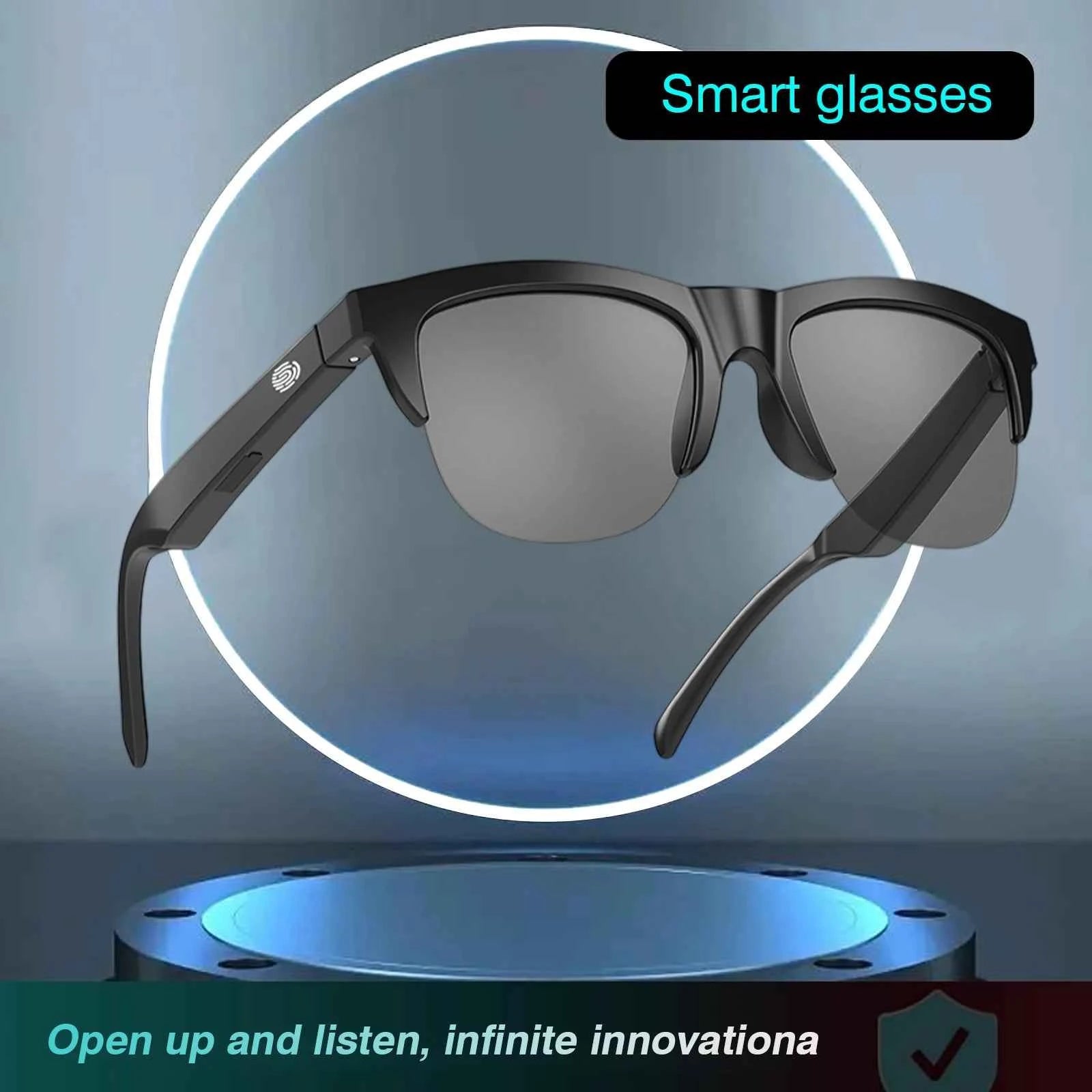 2025 Smart Glasses with Bluetooth Audio – Wireless Calling, Music Playback, Voice Assistant & Blue Light Blocking Eyewear for Men & Women