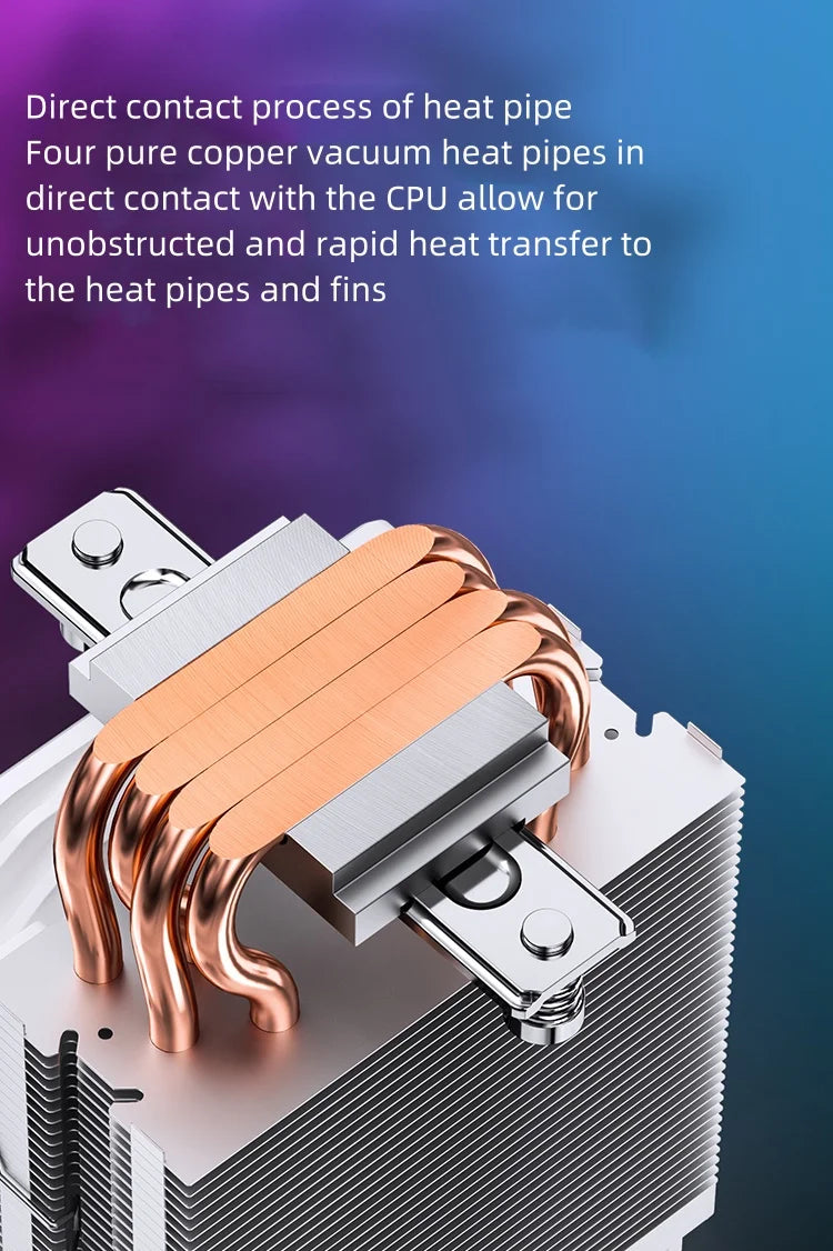 JONSBO CR1400E 92mm CPU Cooler 4 HeatPipes Colorful PWM Processador Air Radiator Silent Fan For LGA1700 1200 1151 1150 AM4 AM5