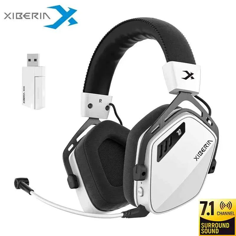 XIBERIA Wireless Gaming Headphones K03S Pro 7.1 Surround Sound 2.4GHz 4 Mode Headsets Gamer 2000mAh Battery Low Latency IEM