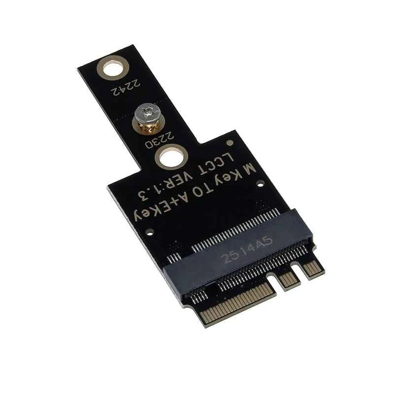 M.2 WiFi Wireless Network Card A+E Key Bit to 2230 2242 NVME Hard Drive M.2 NGFF SSD Adapter Card for Mini PC