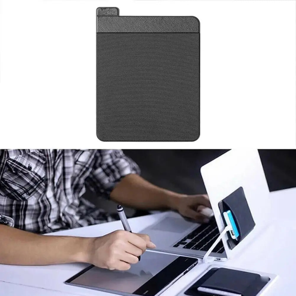 Adhesive Pocket Pouch For Laptop Laptop Back Storage Bag Portable Reusable Storage Pocket For External Hard Drive Stylus Pens