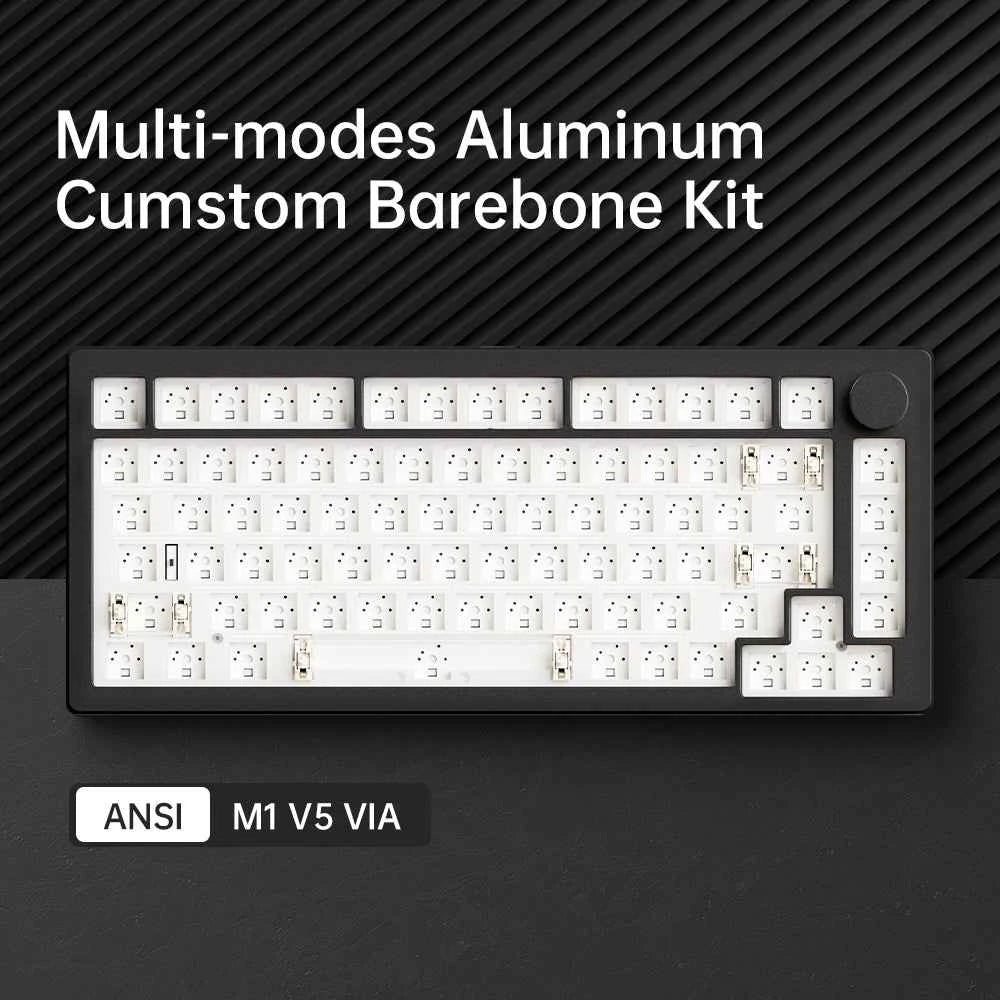 Akko MonsGeek M1 V5 Three-mode Mechanical Keyboard/Barebone Kit VIA 75% 3/5 Pin Customized Hot Swap RGB Rapid Disassemble Gasket