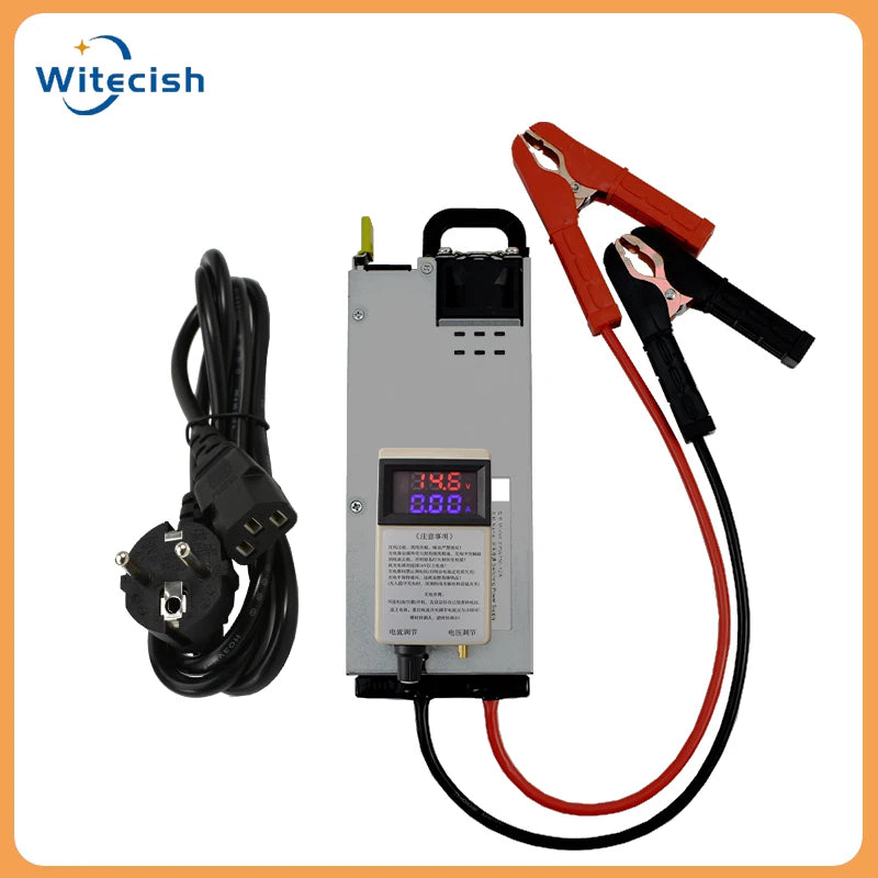 Lifepo4 Charger 12V 62A 60A Lithium Battery Charger 110V-240V Input 3-15V Adjustable Quick Fast Adapter for Lifepo4 Battery