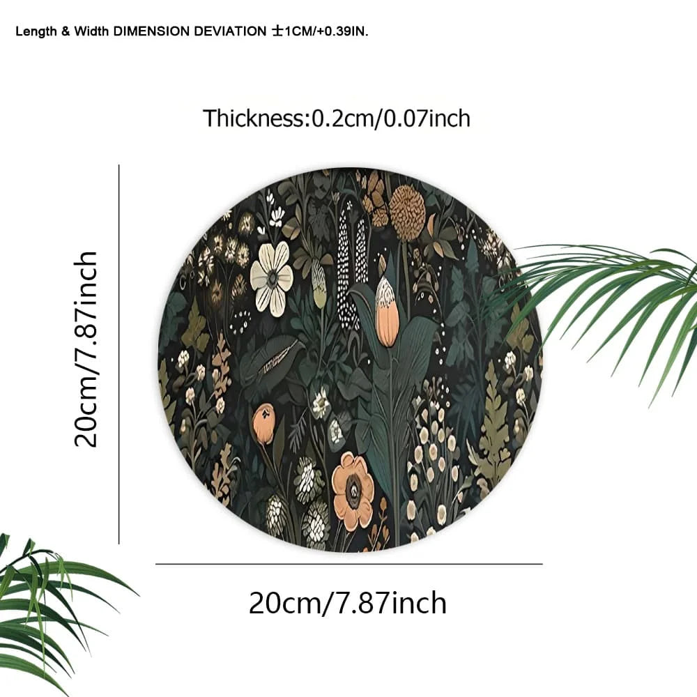 1Pc Gaming Mouse Pad Boho Flowers Large Desk Mat Office Desk Accessories With Stitched Edge Non-Slip Mousepad Rubber Base Desk Pad 35.4x15.7 Inch For Home