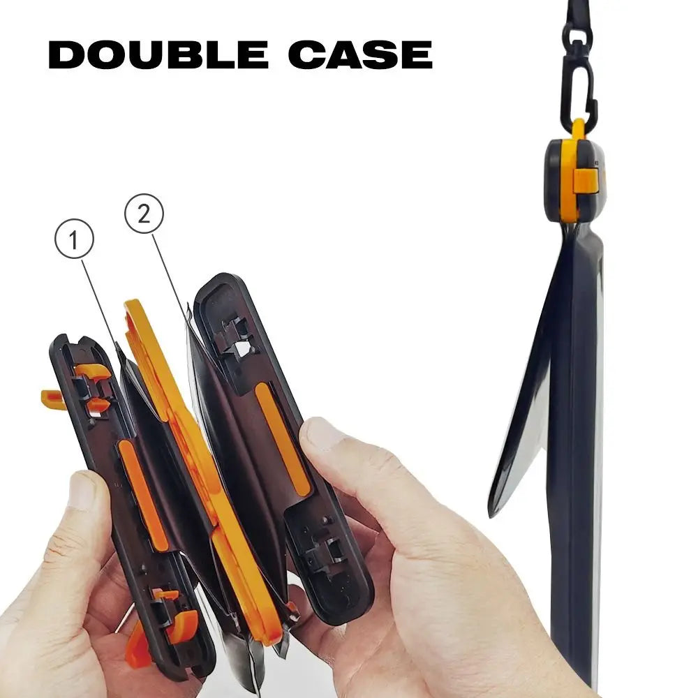 IPX8 Floating Phone Pouch Screen Touchable Universal Waterproof Phone Case with Lanyard 2 Pockets Cellphone Dry Bag Swimming