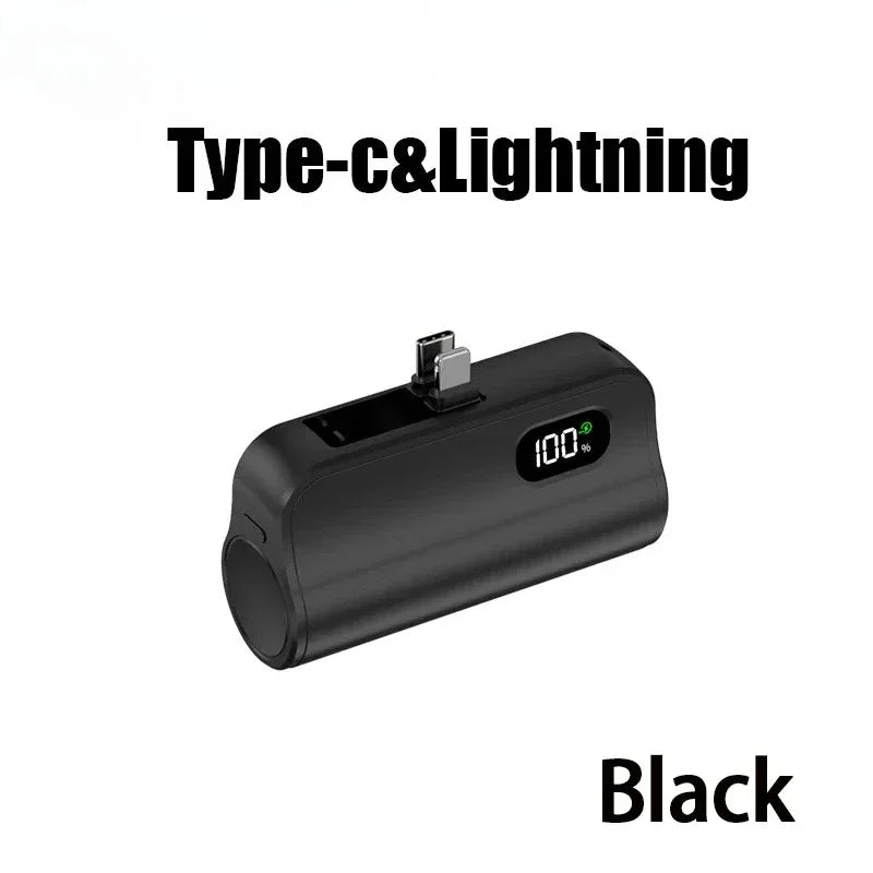 50000mAh Mini Capsule High Capacity Power Bank Portable Wireless Fast Charging External Battery for iPhone Xiaomi Huawei Samsung