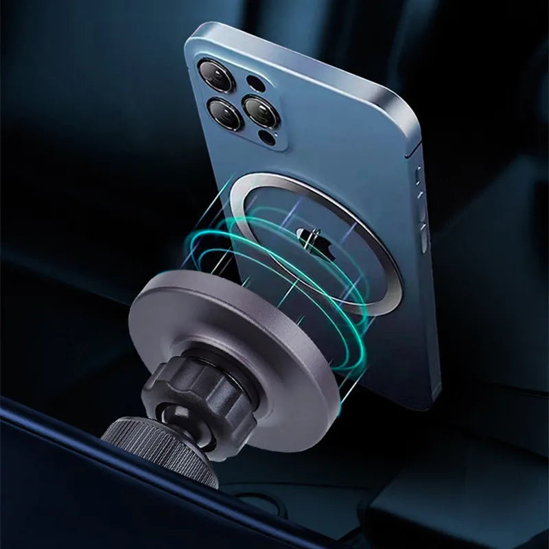 15W Magnetic Induction Charger Fast Vehicle Car Wireless Charging For Samsung iPhone 15 Magsafe Macsafe Stand Dashboard Mount