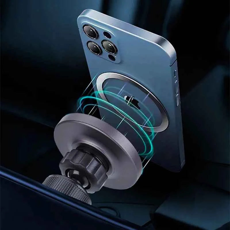 15W Magnetic Induction Charger Fast Vehicle Car Wireless Charging For Samsung iPhone 15 Magsafe Macsafe Stand Dashboard Mount