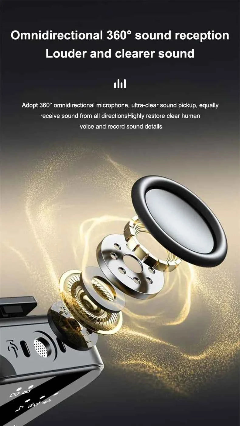 Wireless Lavalier Microphone Noise Cancelling Clip Mic Rechargeable For IOS Android Live Streaming Podcast Vlog Recording