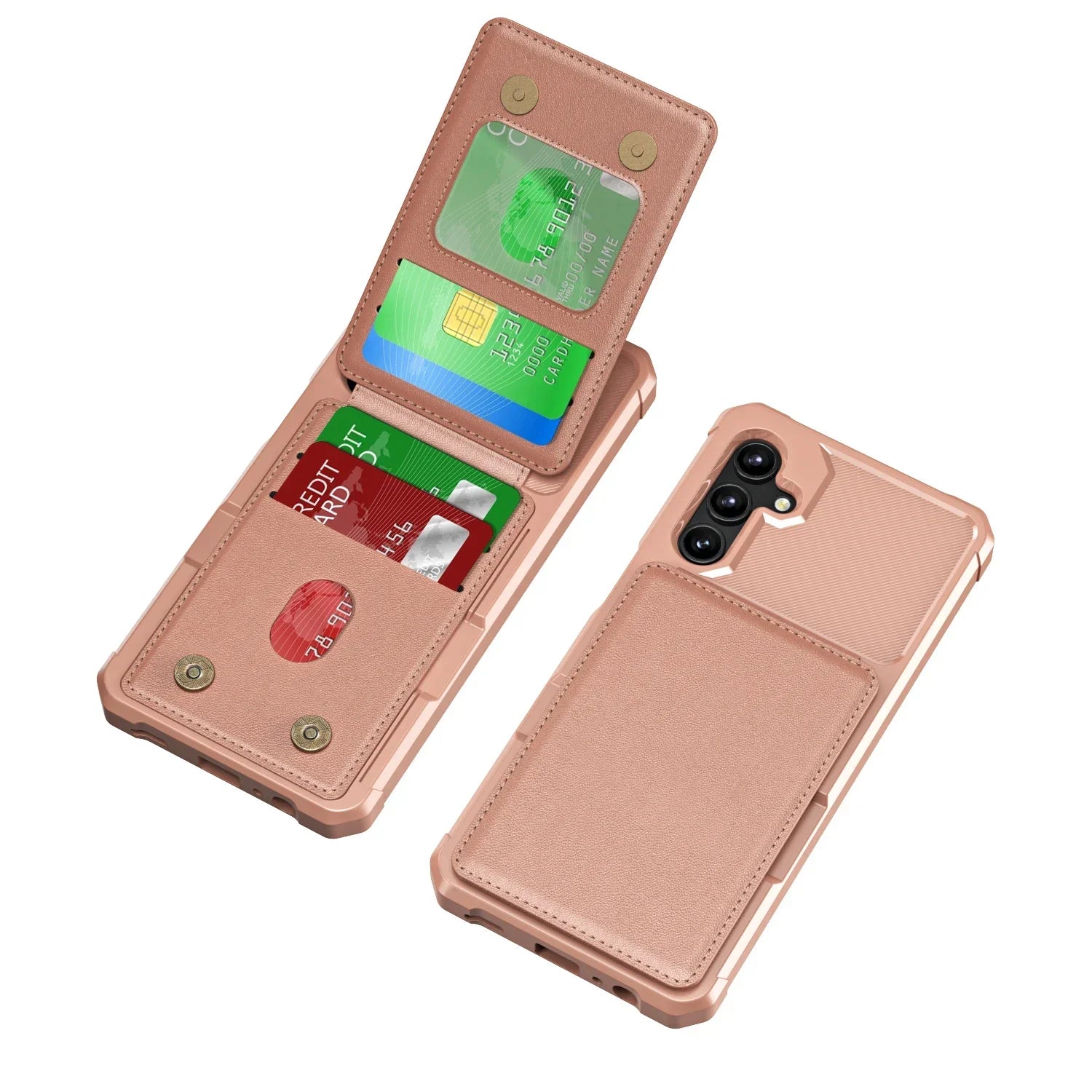 For Samsung Galaxy S25 Ultra S24 FE S23 S21 S22 A56 A36 A26 A16 A55 A35 A15 A54 A34 A23 5G A05 A05S 4G Card Holder Phone Case