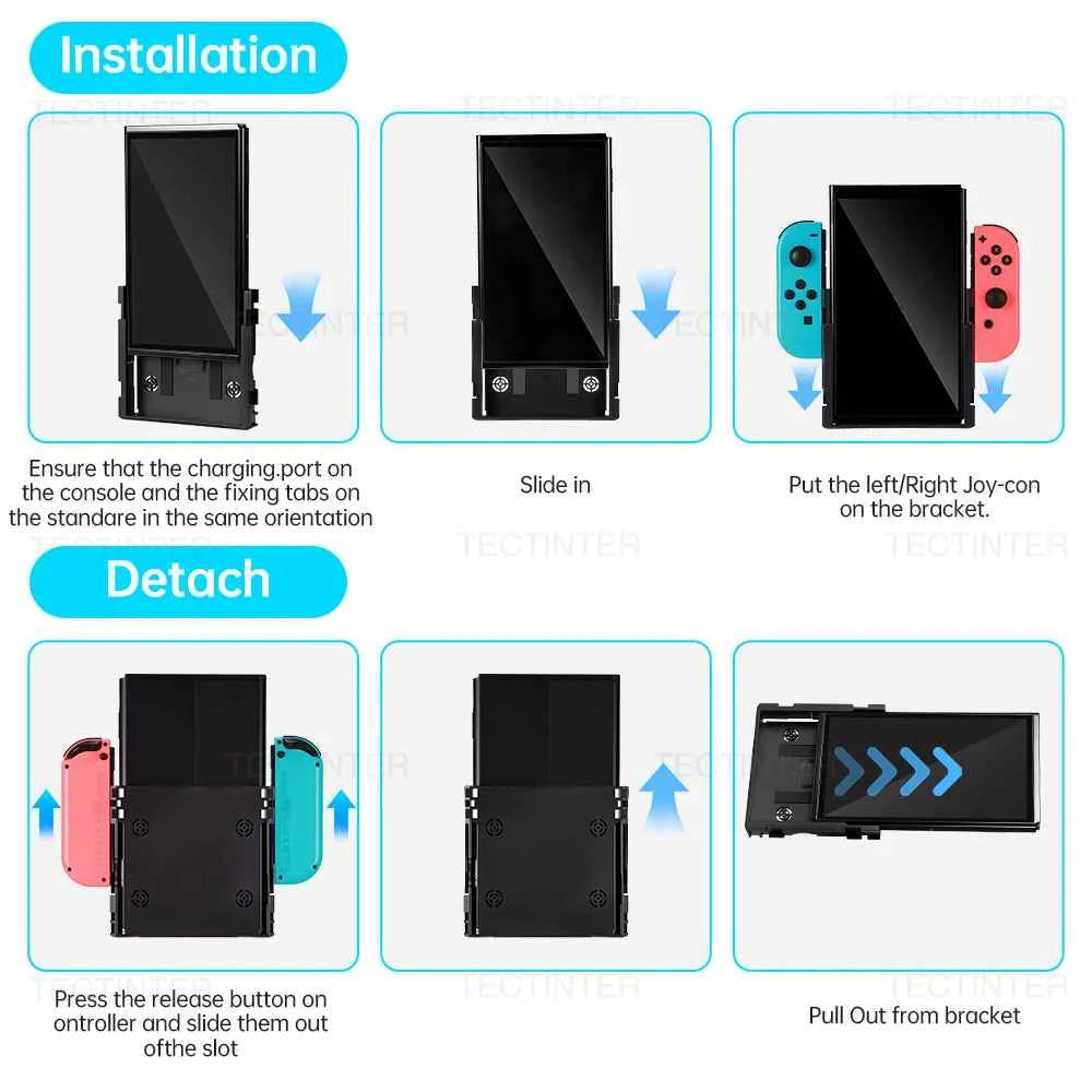 For Nintendo Switch 1/OLED Game Console Vertical Bracket Grip Flip Controller Gamepad Accessories For Switch Handheld Joystick
