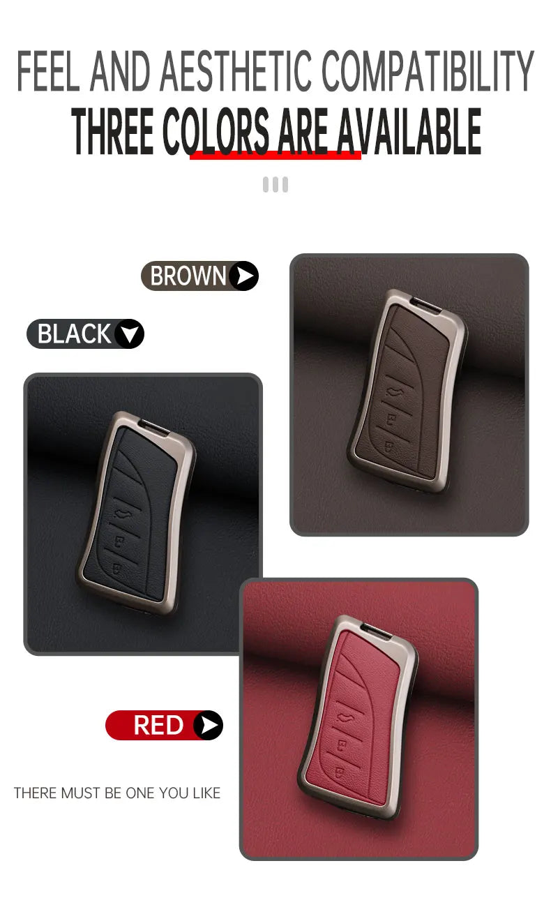 Car Zinc Alloy Leather Key Case Cover Chain For Lexus NX ES UX US RC LX IS 250h RX 350h LS 450h 260h 300h UX200 LM350H LM500H