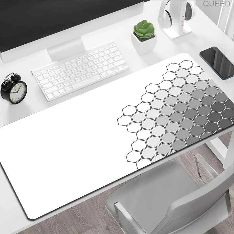 900x400 Geometric Art Large Gaming Mouse Pad Gamer Big Mouse Mat Computer Gaming Locking Edge MousePad Keyboard Desk Mice Pads