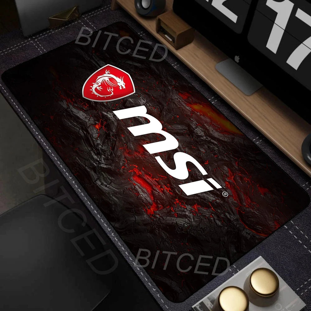 MSI Table Mat Mouse Pad Desk Mouse Pad Cute HD Desk Pad Extended Gaming Keyboard Mats Large XXL Gamer Mousepad 90x40