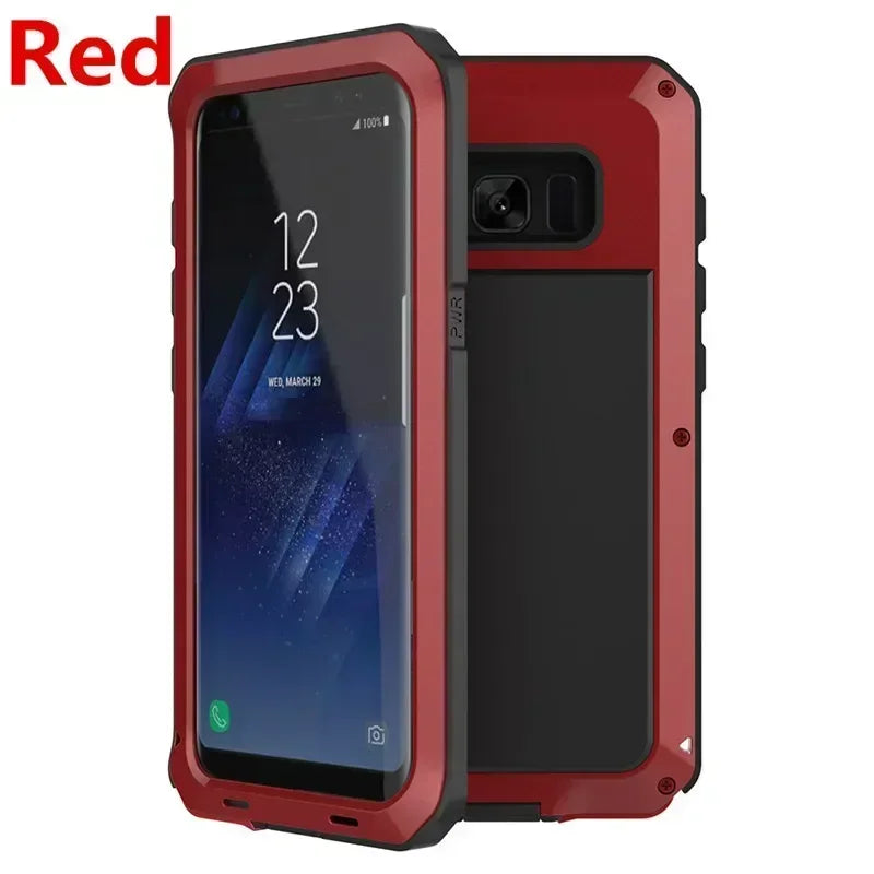For Samsung Galaxy S24 S23 S22 S21 Ultra S10 S20 Plus Note 20 10 Luxury Armor Metal Heavy Duty Protection Case Shockproof Cover