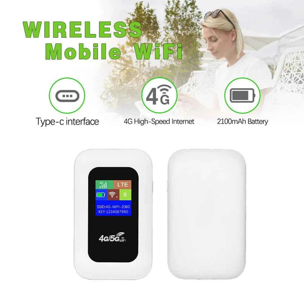 4G LTE Mobile WiFi Router with SIM Card Slot 150Mbps Wireless Router Repeater Mini Outdoor Hotspot for Home Office RV Camping