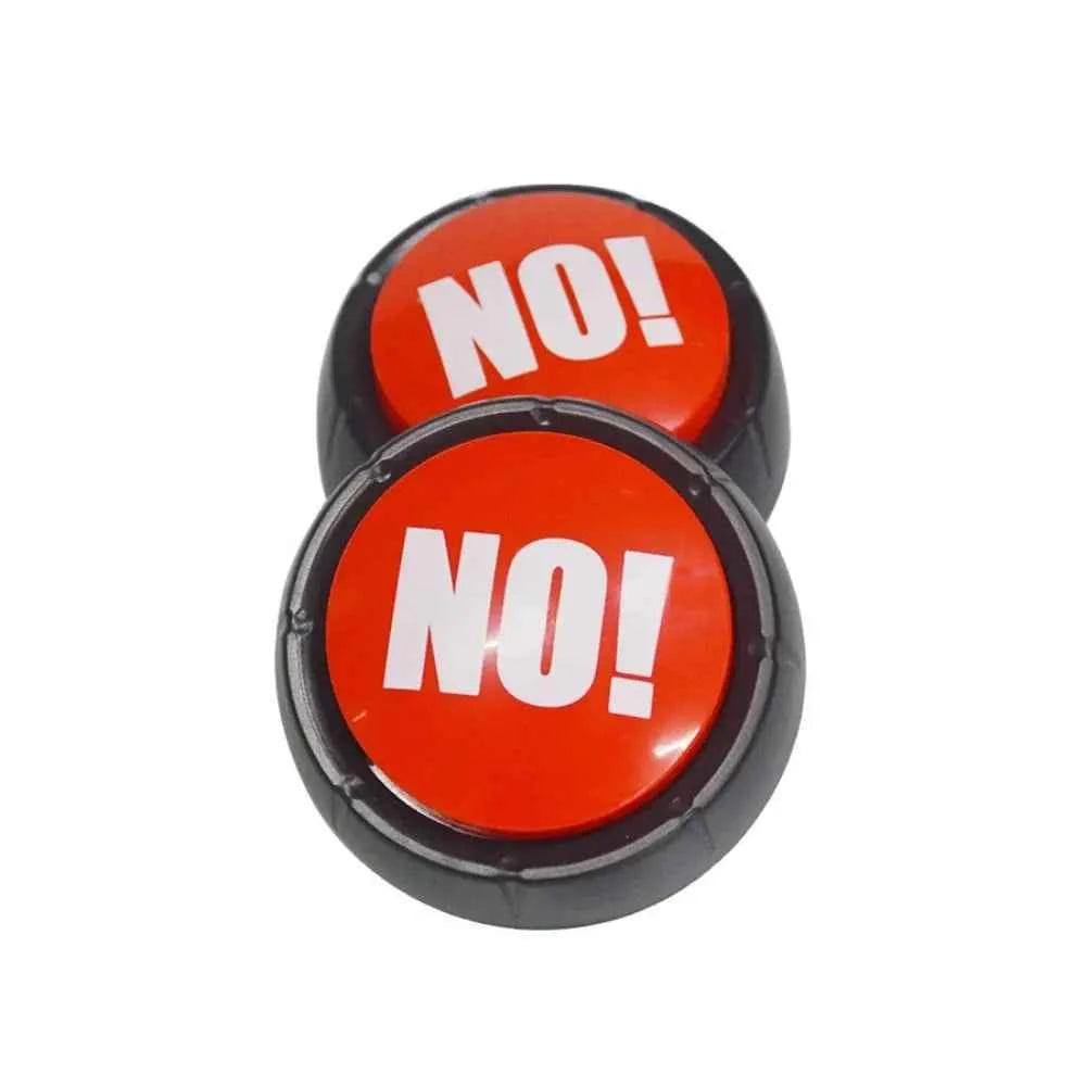 Funny Interactive Yes No Button Communication Game Show Maybe Sorry Button Multifunctional Sound Prop Answer Buzzers Gag Gifts