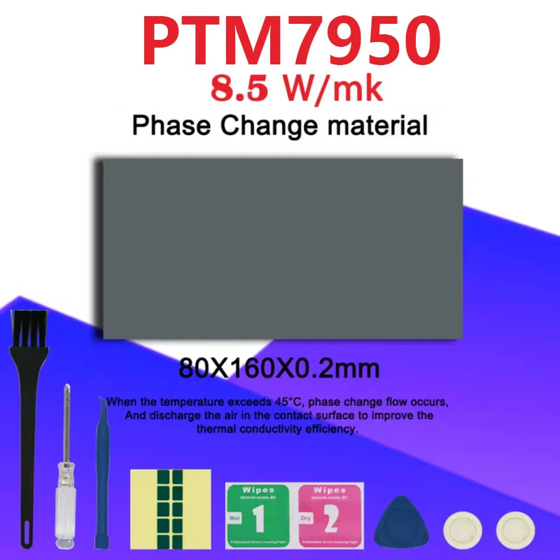 Honeywell PTM7950 Phase Change Pad 8.5W/mk Thermal Grease Material Laptop/CPU/GPU Heatsink cooling Thermal Conductive Paste Pad
