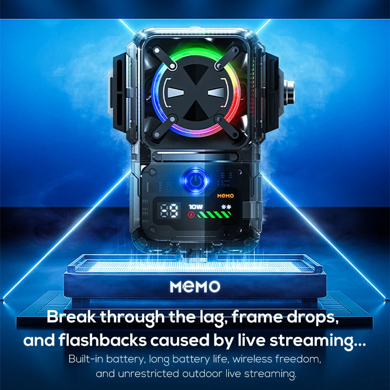 DL23 Semiconductor Phone Cooler Powerful Cooling 2000mAh Temperature Control Digital Display Dual Live Streaming Mount Holes