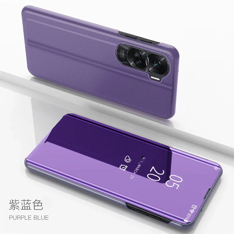 Mirror Flip Case for Samsung Galaxy S25 S24 Ultra S23 FE S22 S20 S21 Plus Back Cover for Galaxy S10 Plus S10e 5G Case