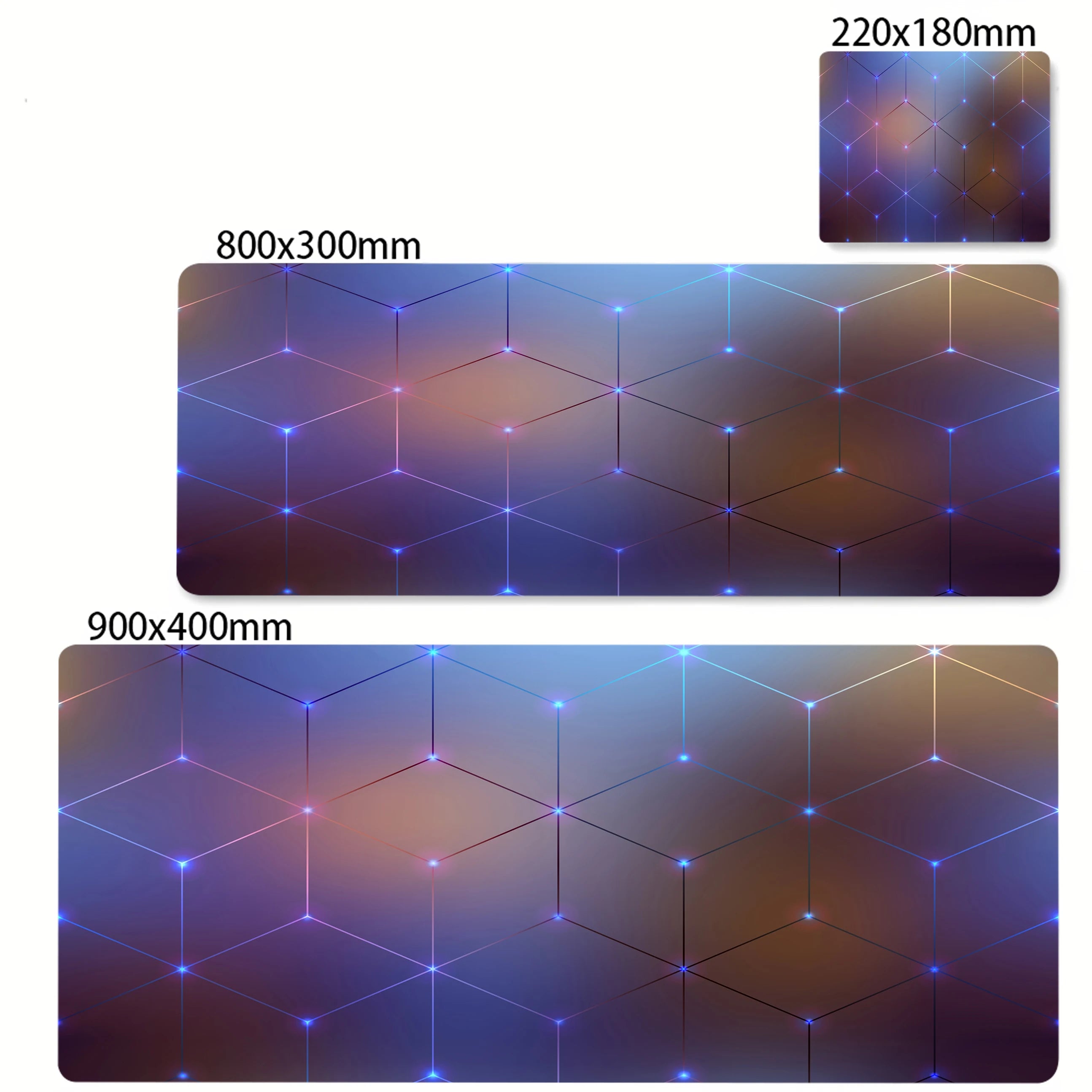 Colorful Hexagon Mouse Pad Large Computer Office Game Table Mats XXL Rubber Anti-slip Gaming Keyboard Mousepads Long Desk Pads