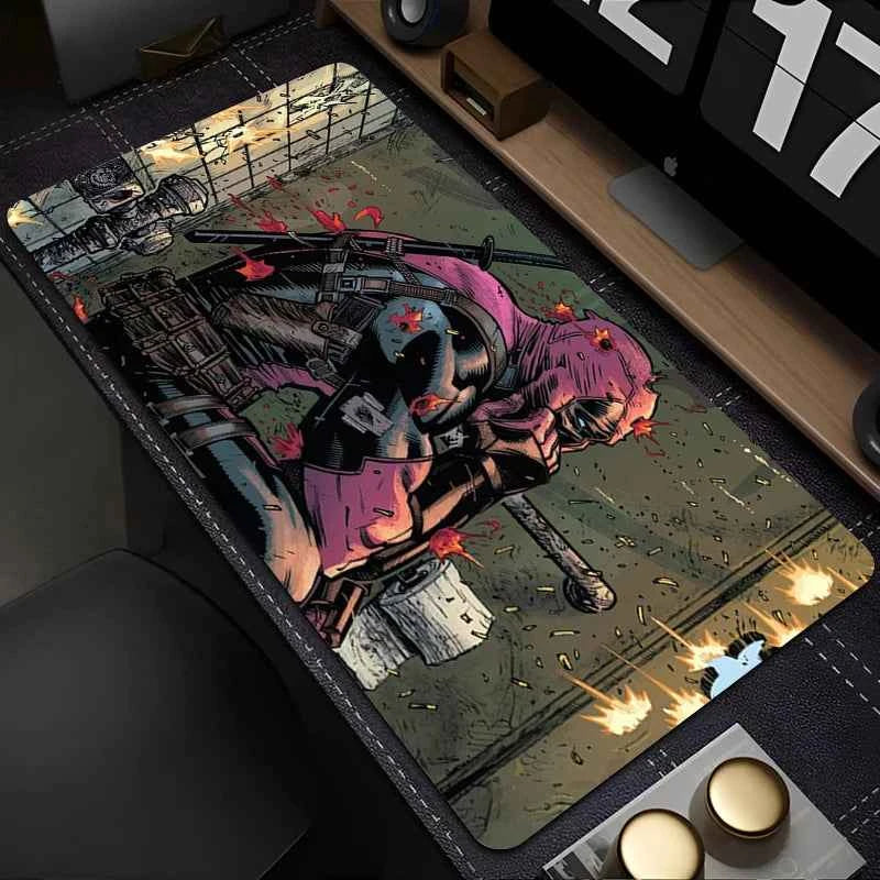 Marvel Deadpool Anime Mouse Pad Office PC Gamer Cabinet Mouse Mat Laptop 900x400 Keyboard Mousepad Extended Desk Mat Cool Carpet