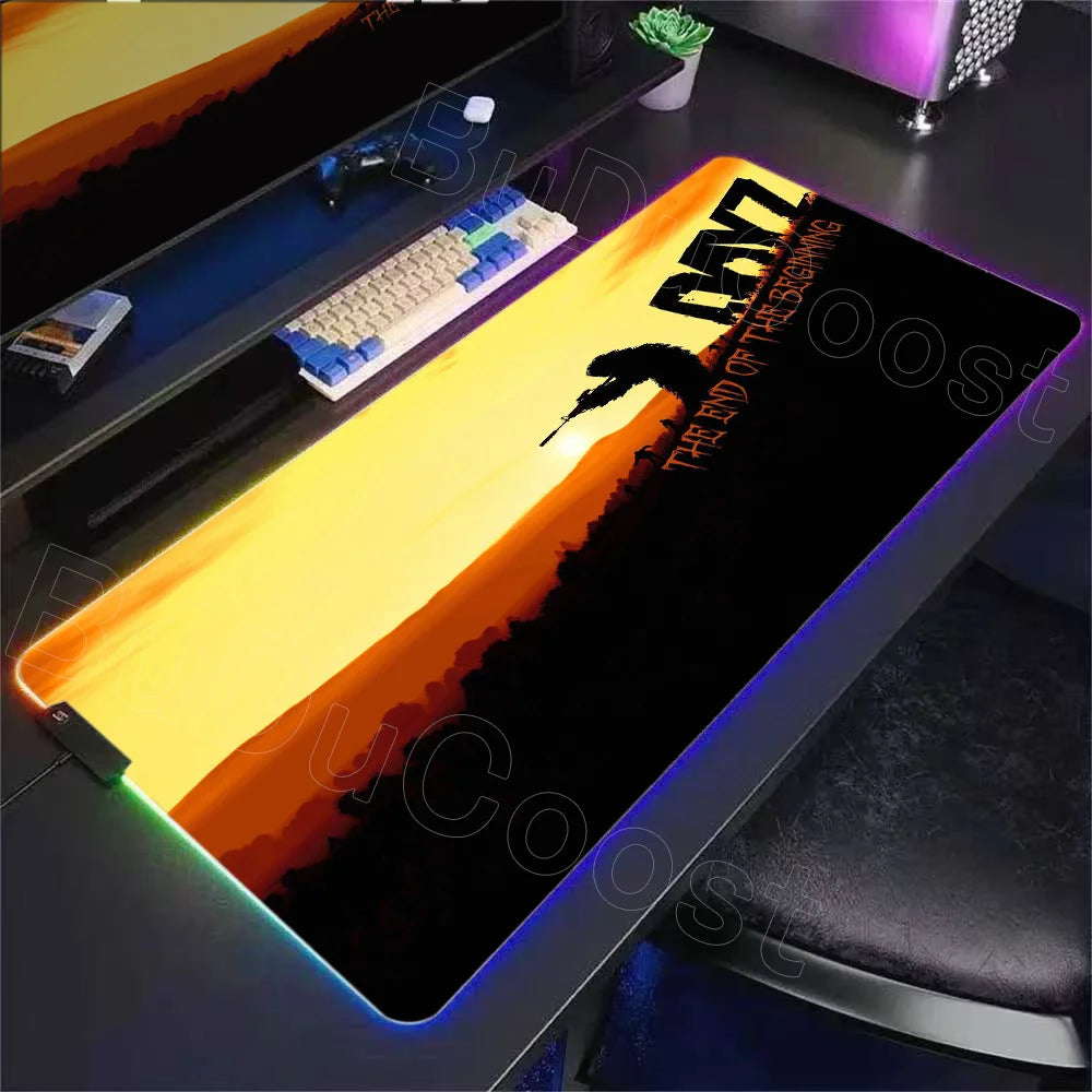 LED D-dayzs Mouse Pad Large RGB Mouse Pad XXL LED Mouse Mat Mousepads Table Pads Keyboard Mats Desk Rug with Backlit Gaming Mats