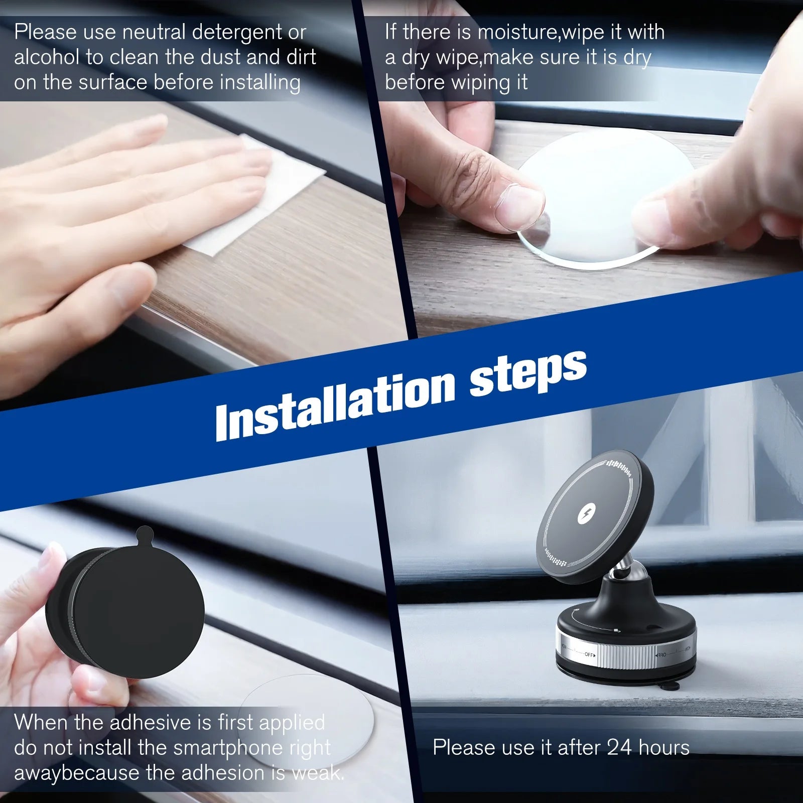 15W Strong Magnetic Car Wireless Charger Phone Holder 360° Magnet Car Mount Fast Charging for IPhone17 16 15 Samsung Android