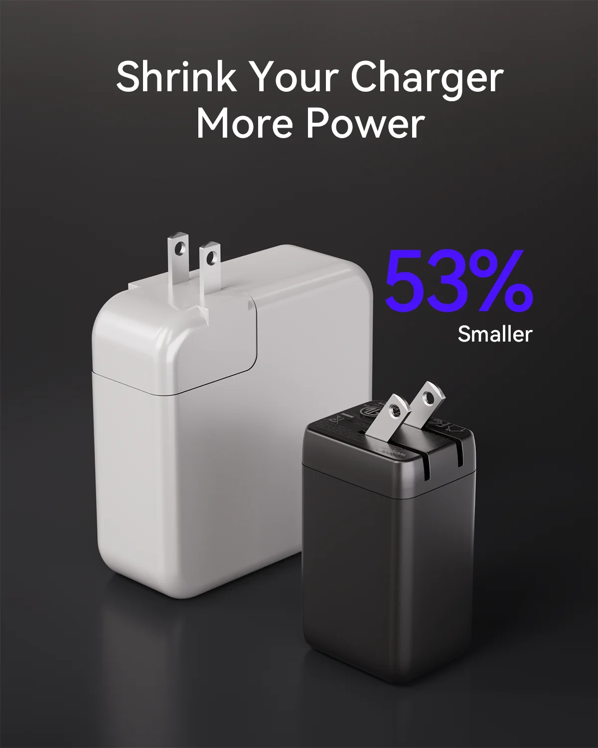 wegear 67W USB C charger 3-Port GaN Fast Compact Foldable for iPhone 17/16 Series for Galaxy for iPad Compatible with MagSafe