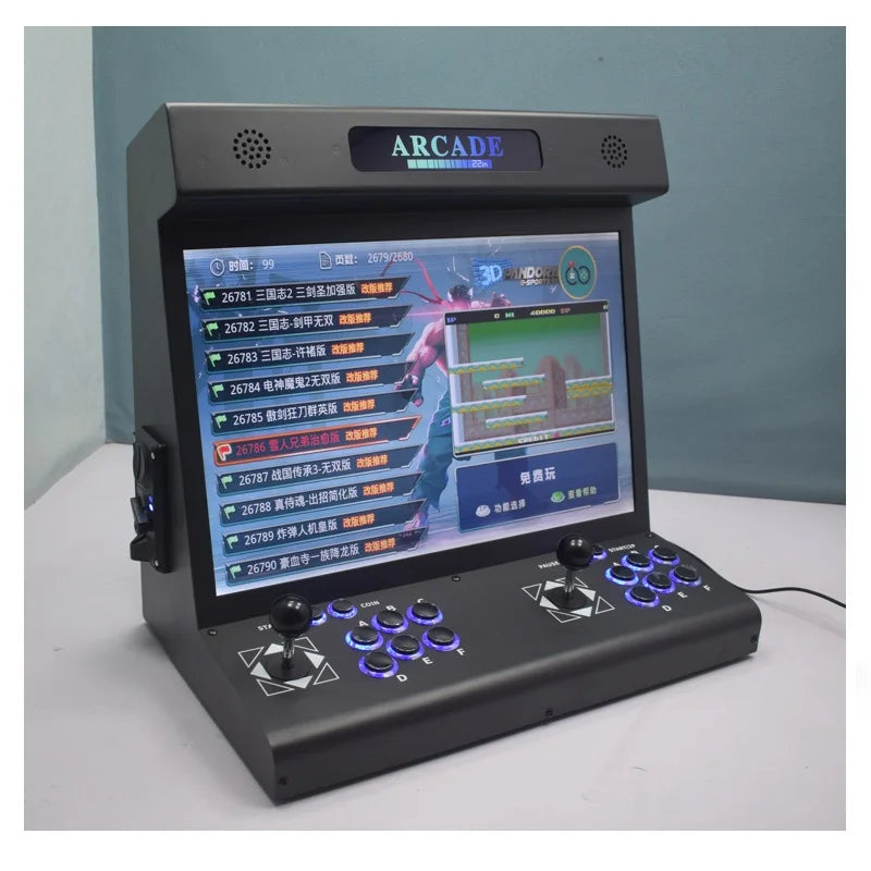 22 Inch LCD Arcade Bartop S812 3D H3 Pandora Box 23000 in 1 Double Joystick Button Arcade Machine with Coin Slot